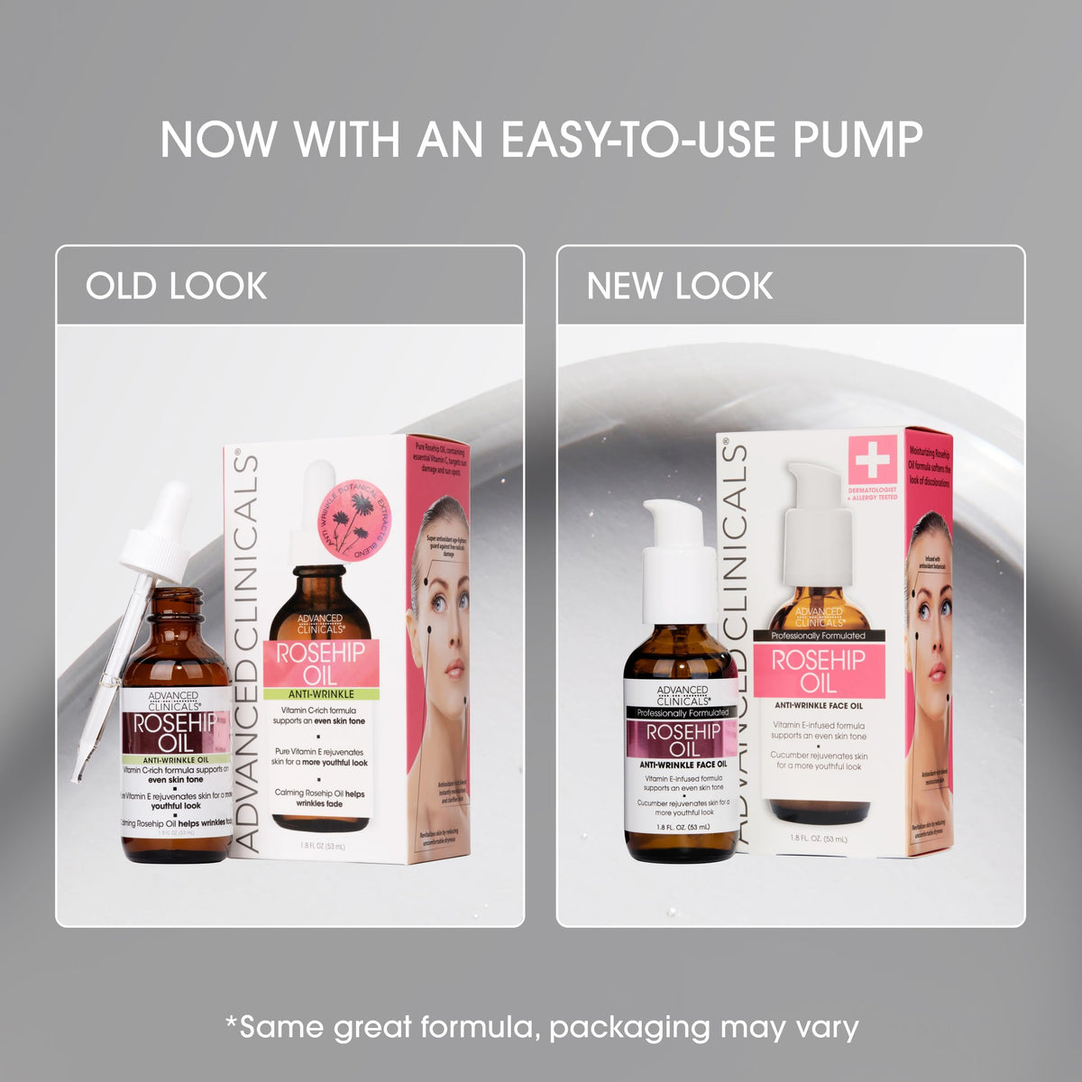 Advanced Clinicals Rosehip Oil Serum - Vitamin E & Botanical Infusion (52ml)