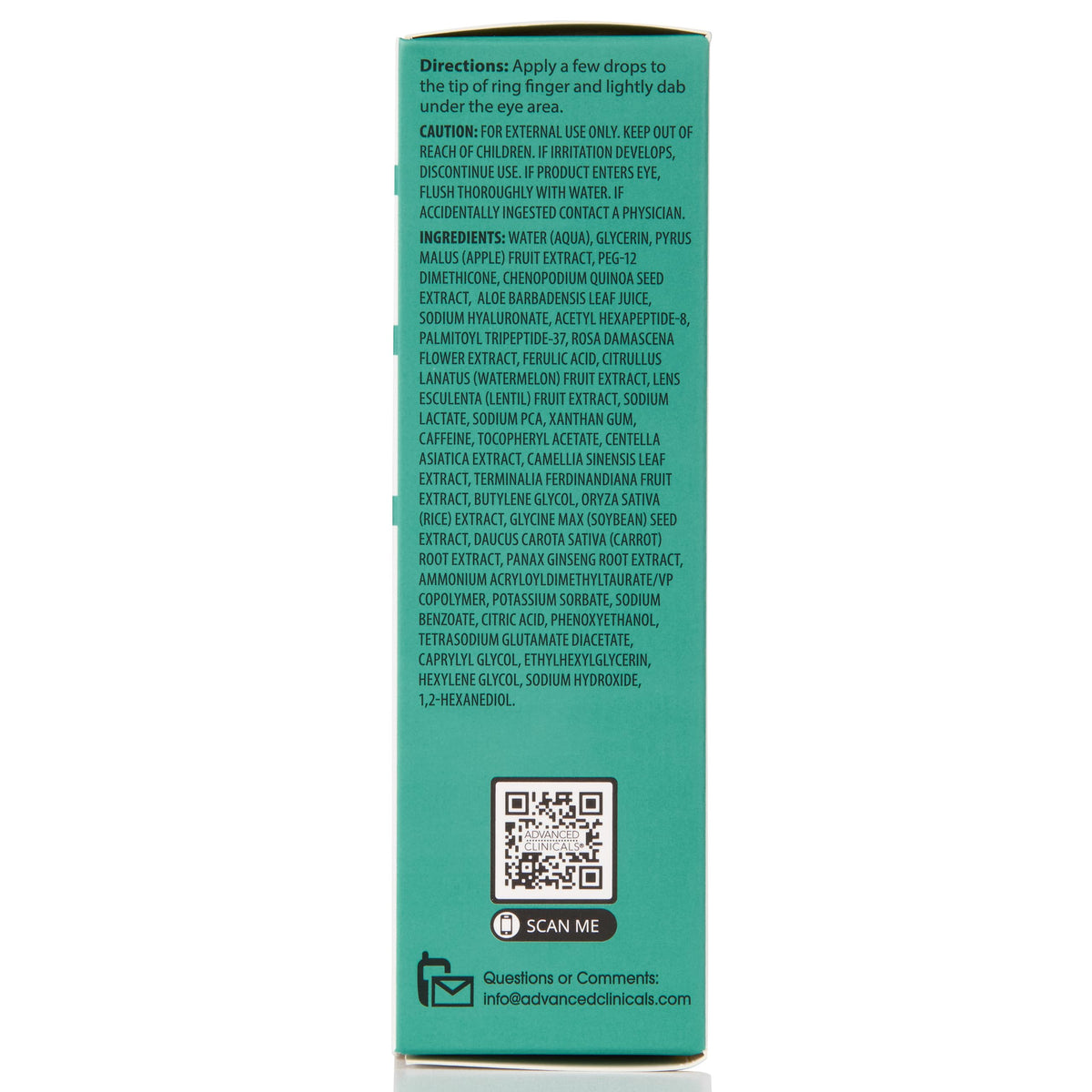 Advanced Clinicals Puffy Eye Serum - Vitamin C & Caffeine Duo (52ml x 2)