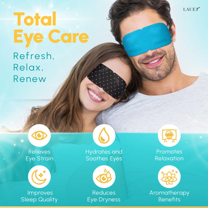 Self-Heating Steam Eye Mask Set - Lavender, Chamomile & More (Multi-Pack)