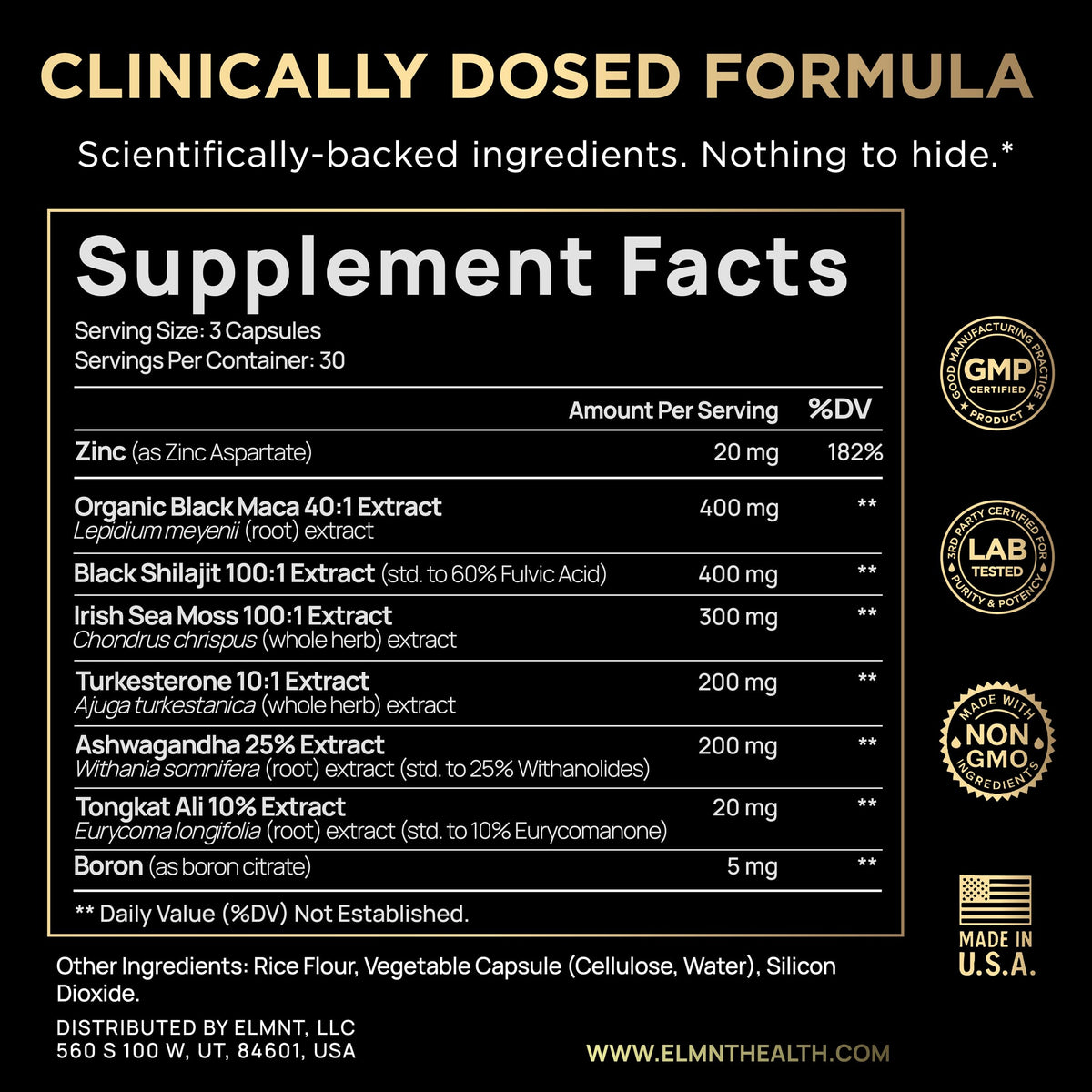 ULTRA MALE Premium Testosterone Booster for Men - with 100:1 Shilajit, Black Maca, Ashwagandha & Tongkat Ali - Libido, Energy & Strength Support