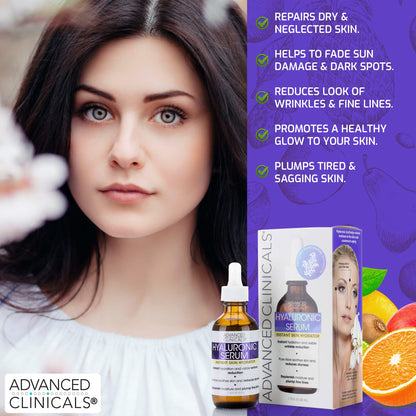 Advanced Clinicals Age-Defying Duo - Hyaluronic Acid + Collagen Peptide (52ml x 2)