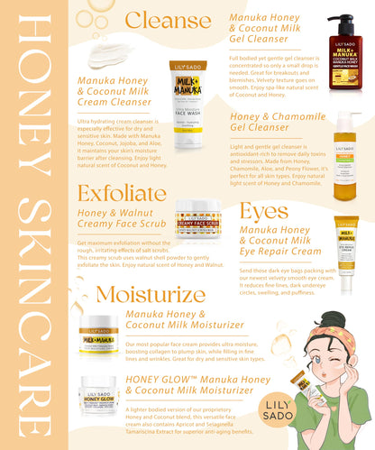 LILY SADO MILK+MANUKA Eye Repair Cream - Coconut Milk & Manuka Honey (30ml)