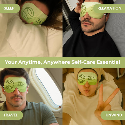 Body Restore Green Tea Self-Heating Warm Compress for Dry Eyes & Puffiness - Relaxing Heated Eye Mask (5 Pack)