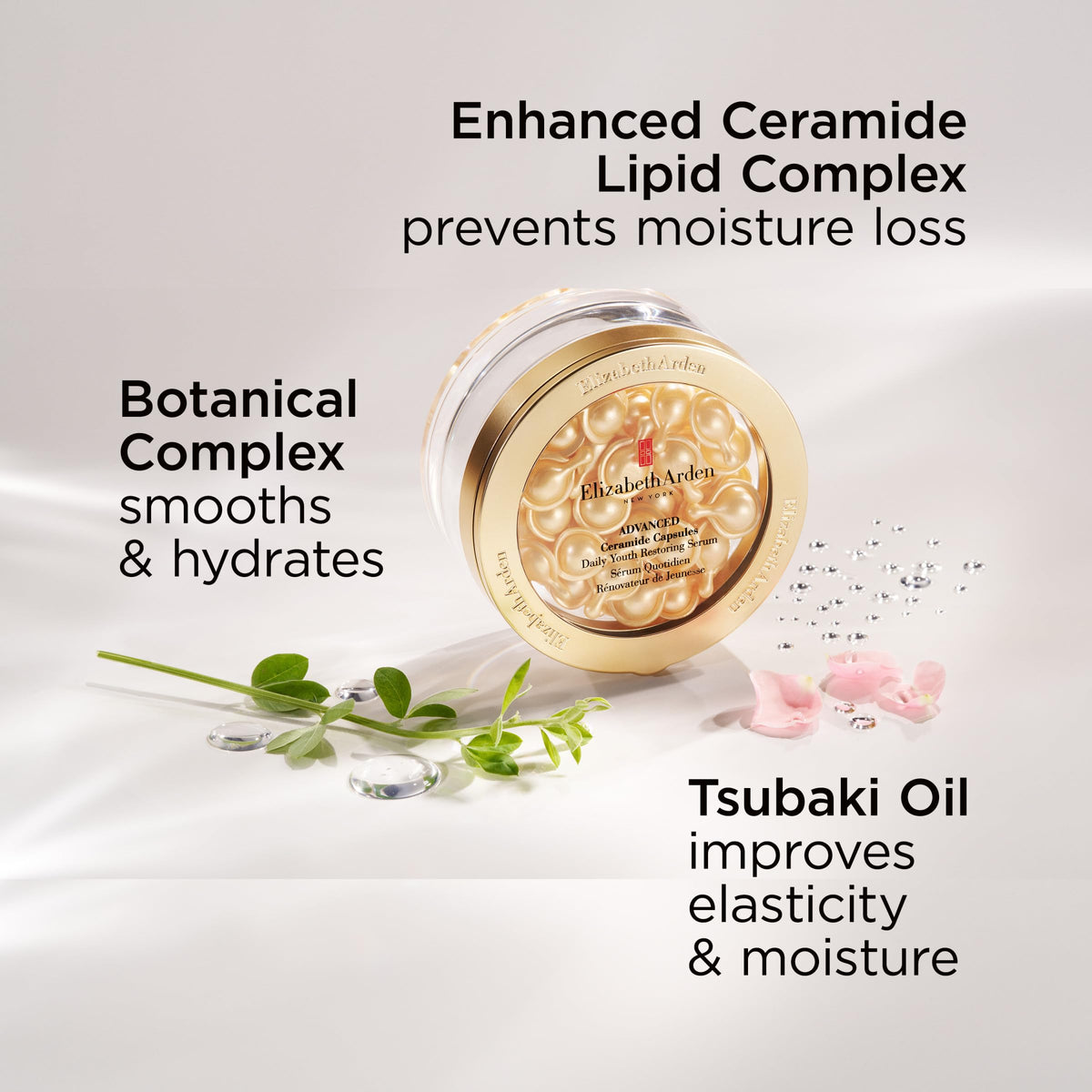 Elizabeth Arden Advanced Ceramide Face Serum Capsules, Anti-Aging Skincare, Fragrance-Free Hydrating Formula for Radiant, Firm Skin, Nourishing and Strengthening, 60 Count