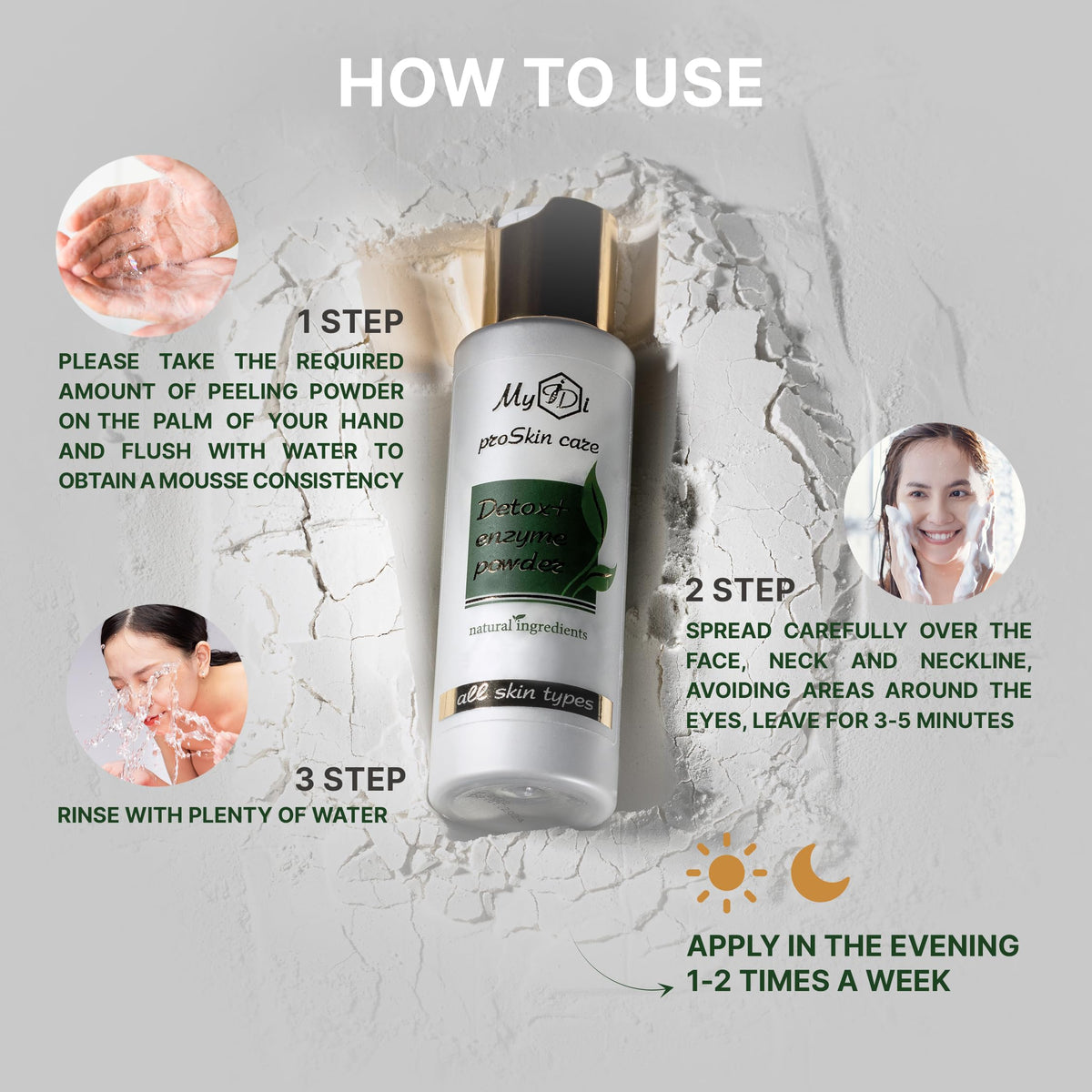 MyIDi Enzyme Exfoliating Cleanser - Powder-to-Foam Facial Wash (60g)