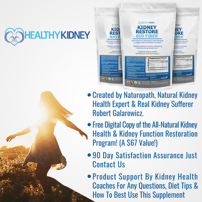 Bio Fiber, Kidney Cleanse Detox & Repair - Restorative Kidney Support & Kidney Supplement to Remove Waste, Kidney Health Supplement - Add to Tea for Kidney Health - 5 LBS 2 Pack