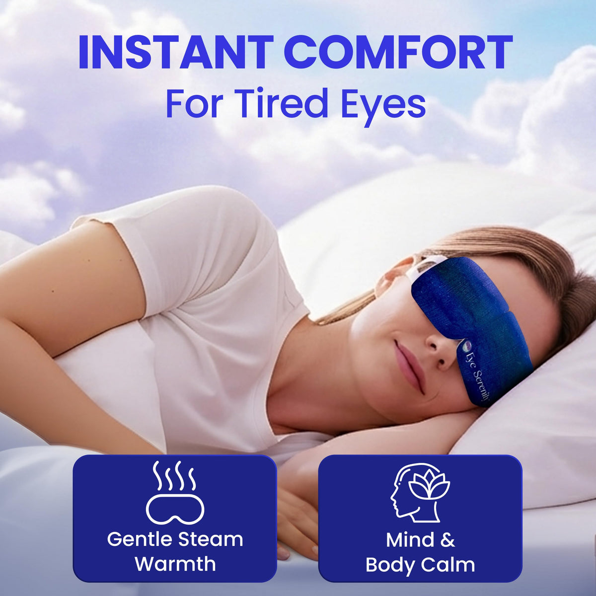 Self-Heating Steam Eye Mask - Moist Heat Warm Compress for Dry Eyes, Stye Relief & Puffiness - Unscented Disposable Eye Mask (Travel & Relaxation)