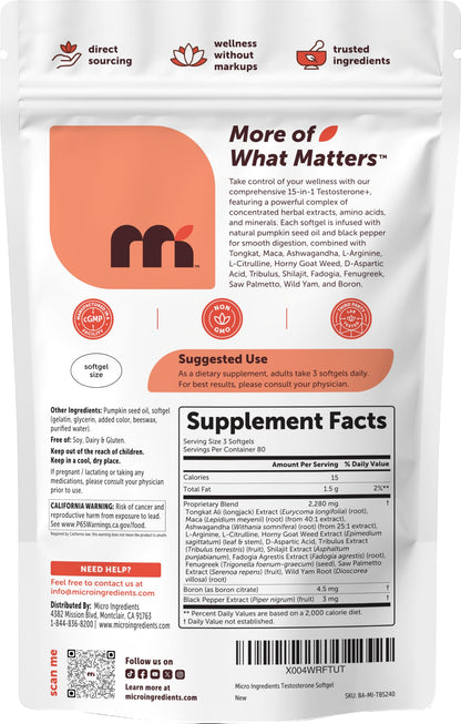 Hormone Balance & Performance Support for Men & Women - Energy, Vitality & Stamina Booster with Tongkat Ali, Maca, Shilajit & Herbal Blend