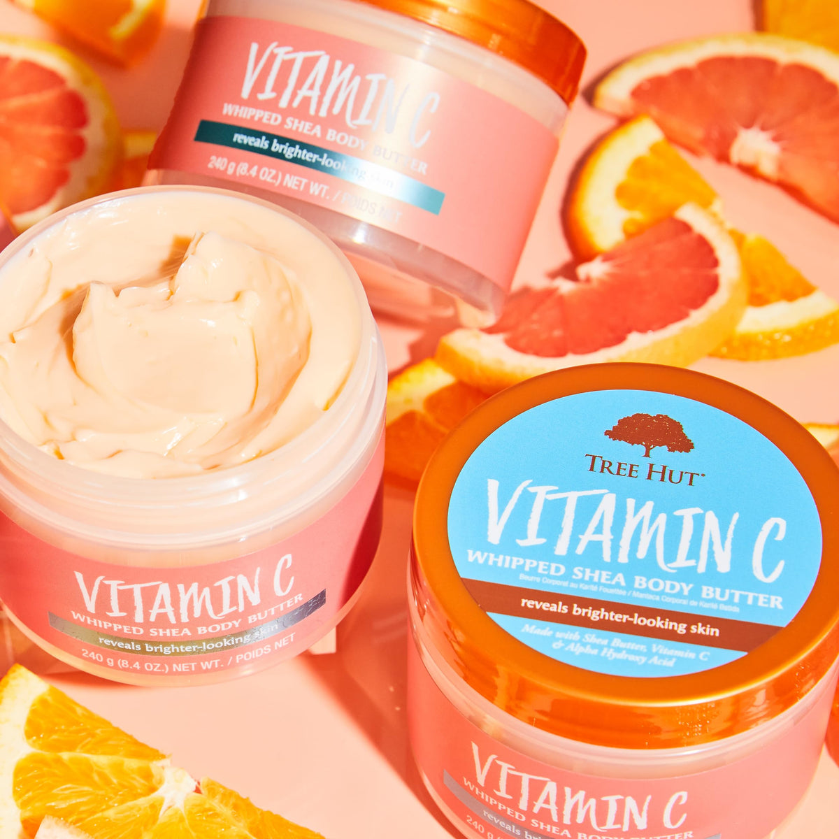 Tree Hut Vitamin C Whipped Shea Body Butter 8.4 oz, Hydrating Moisturizer
