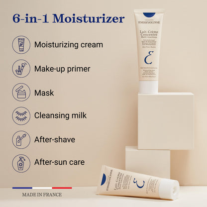Embryolisse Lait-Crème Concentré Face Moisturizer and Makeup Primer, French Face Cream With Shea Butter & Aloe Vera, 1.01 Fl Oz