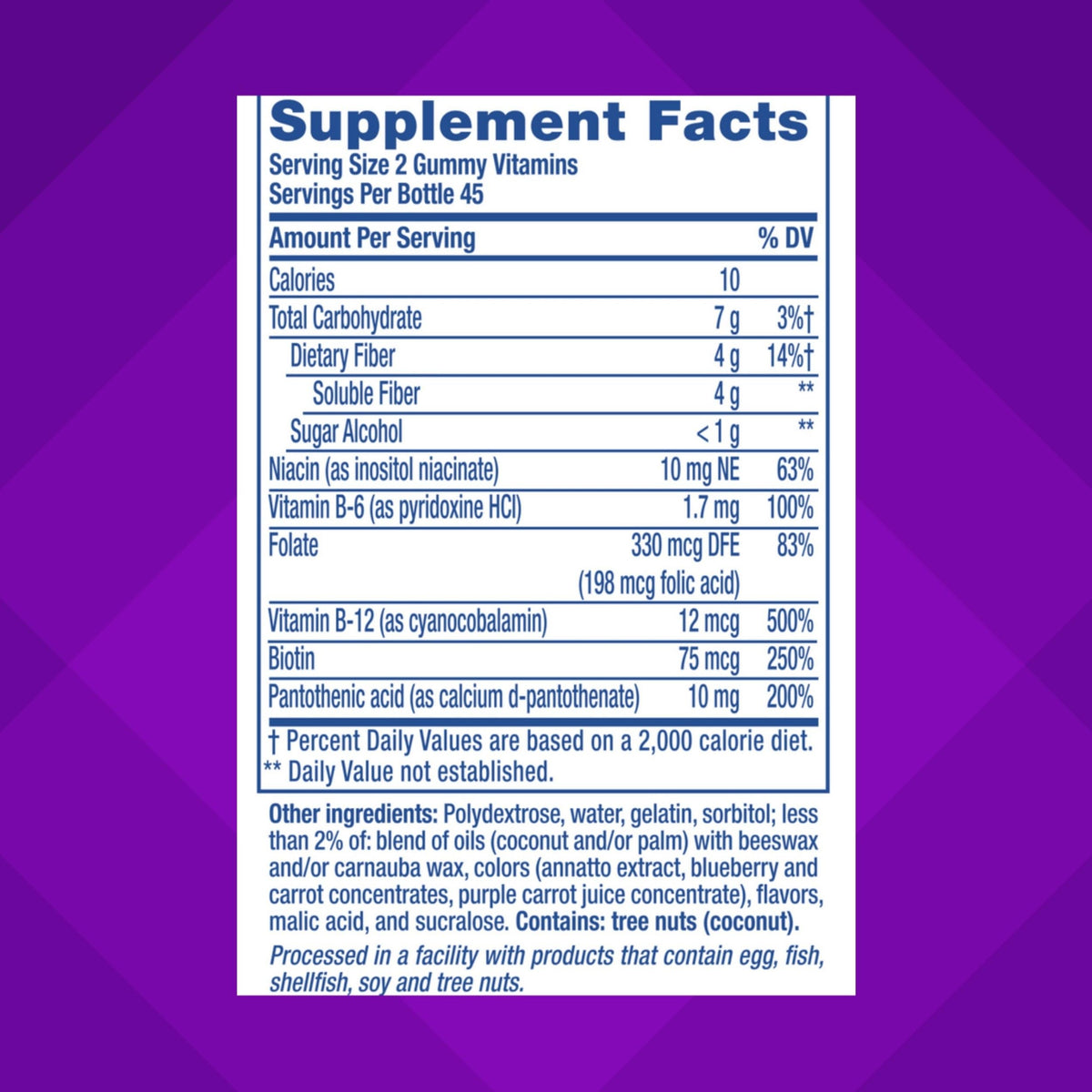 Vitafusion Fiber Well Fit Gummies - 4g - 90 Count - Sugar Free Adult Gummy - Vitamins For Women & Men - Berry & Peach Flavors - Gluten Free Supplement