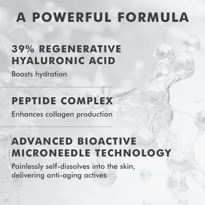 skyn ICELAND Dissolving Microneedle Under-Eye Patches - 39% Hyaluronic Acid & Peptides - No-Slip Overnight Eye Mask (8 Pairs)