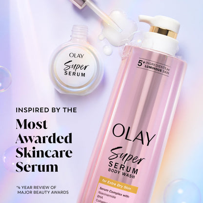 Olay Super Serum Body Wash 18.5 fl oz - Hydrating Cleanser for Extra Dry Skin