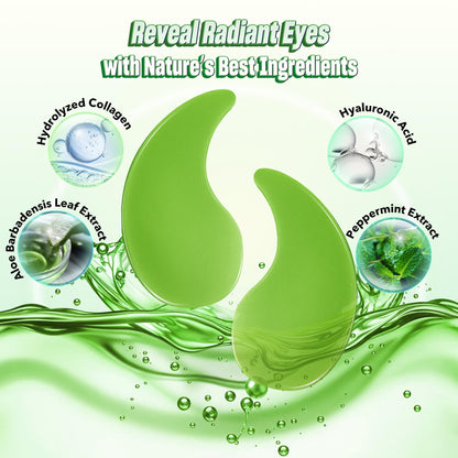 NAZANO Green Under Eye Patches 60 Pack for Dark Circles & Puffiness