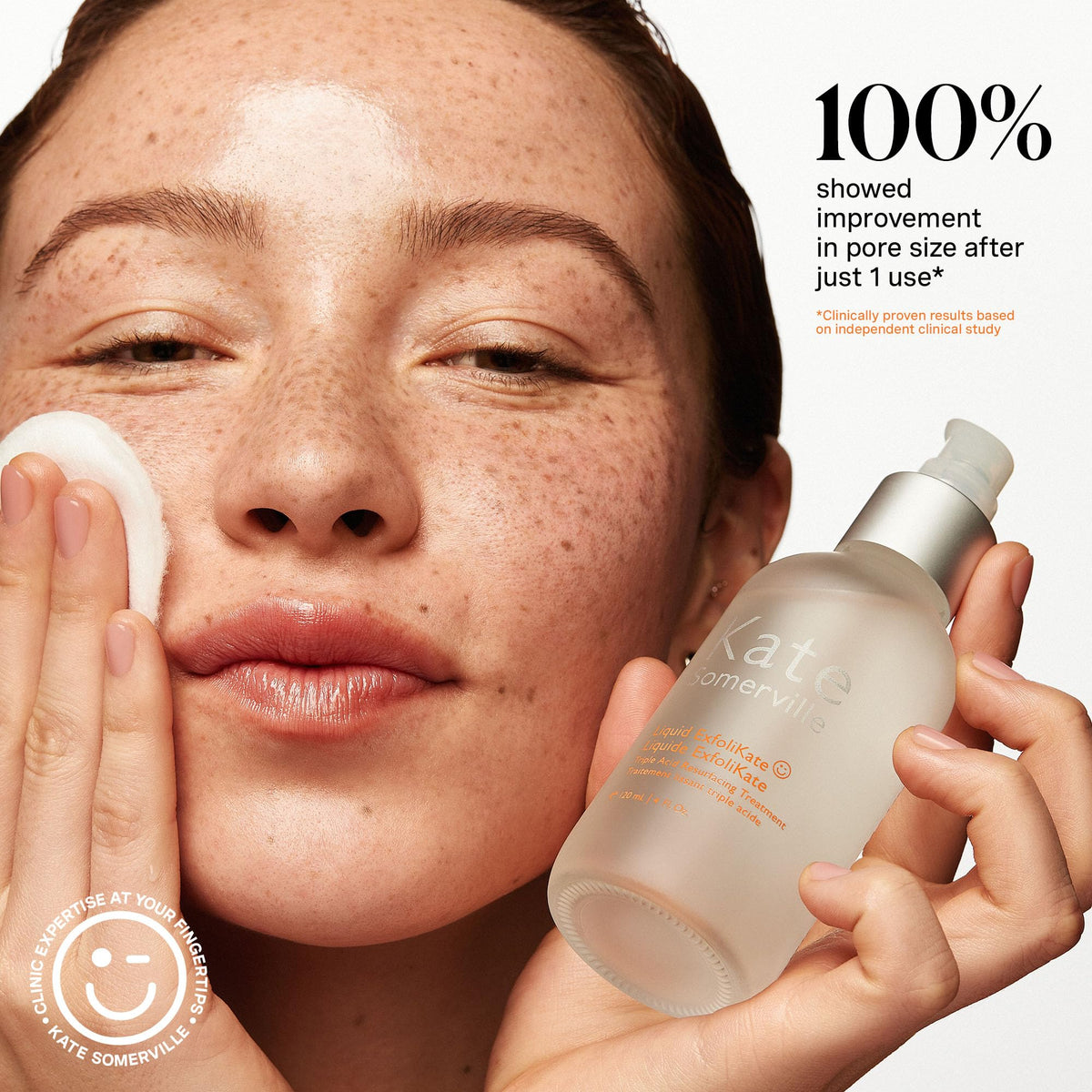Kate Somerville Liquid ExfoliKate - Triple Acid Resurfacing Treatment, Clinically Formulated AHA Overnight Facial Exfoliator, Smooths Skin and Minimizes Pores, 4 Fl Oz