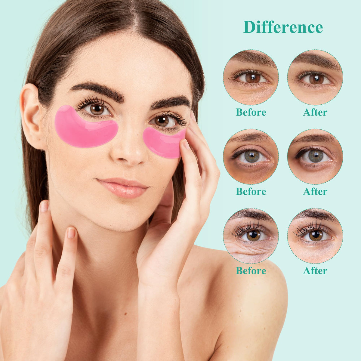 3Mix Under Eye Patches Multi-Pack - 30 Pairs - Collagen Eye Masks for Dark Circles, Puffiness & Wrinkles