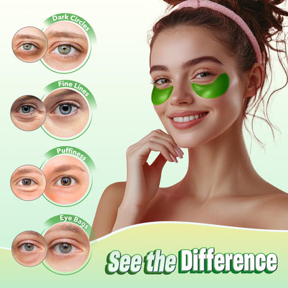 NAZANO Green Under Eye Patches 60 Pack for Dark Circles & Puffiness