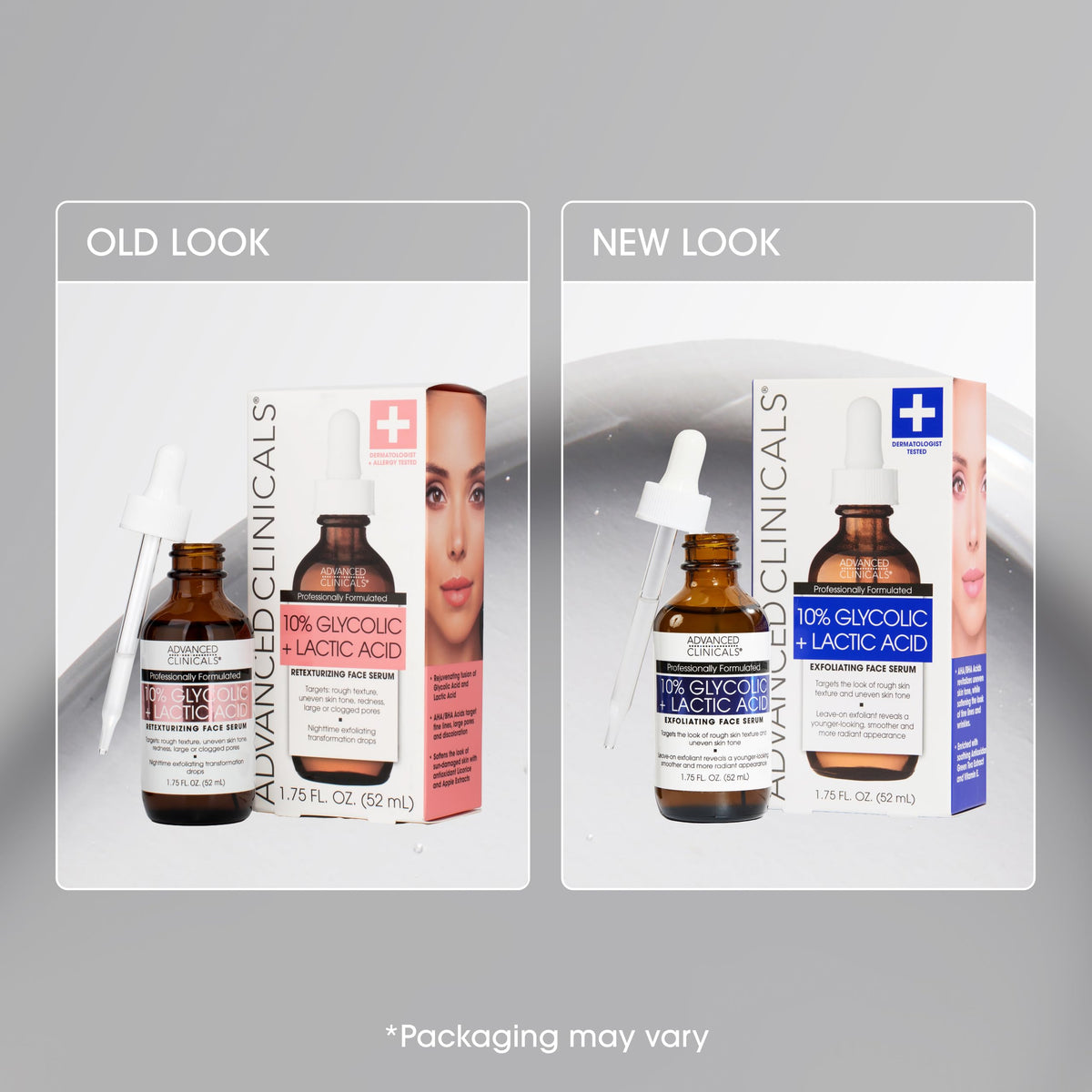 Advanced Clinicals 10% Glycolic Acid Serum - Triple Acid Exfoliant (52ml)