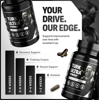 Turkesterone 500mg & Tongkat Ali 500mg for Men - Muscle Growth, Stamina & Performance Support with Apigenin & BioPerine - 60 Capsules (Made in USA)