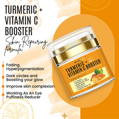 Dermaxgen Turmeric Face Cream with 30% Vitamin C - Glow Booster & Anti-Aging Moisturizer for Dark Spots & Skin Repair (1.7 fl. oz)