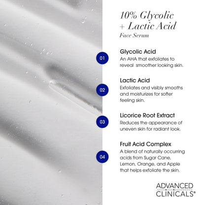 Advanced Clinicals 3PC Clarifying Set - Tea Tree, Vitamin C & 10% AHA