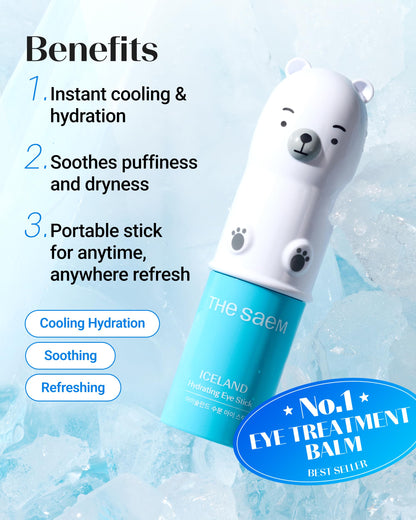 theSAEM Iceland Hydrating Eye Stick - Instant Cooling & Brightening (0.38 oz)