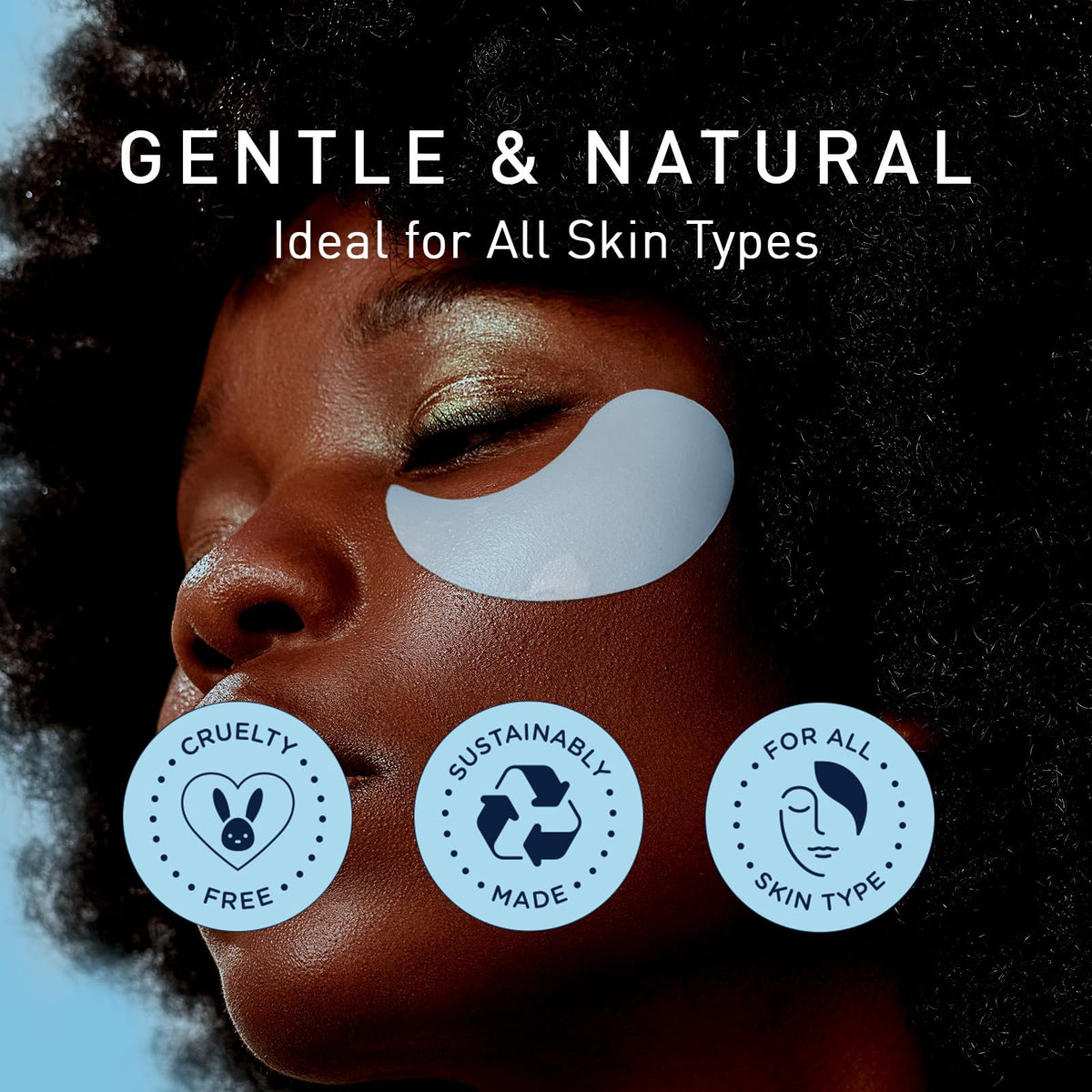 Enaskin Naturals Under Eye Patches (30 Pairs) - Retinol & Collagen Eye Mask Gels for Dark Circles, Puffiness & Wrinkles - Blue Cooling Treatment