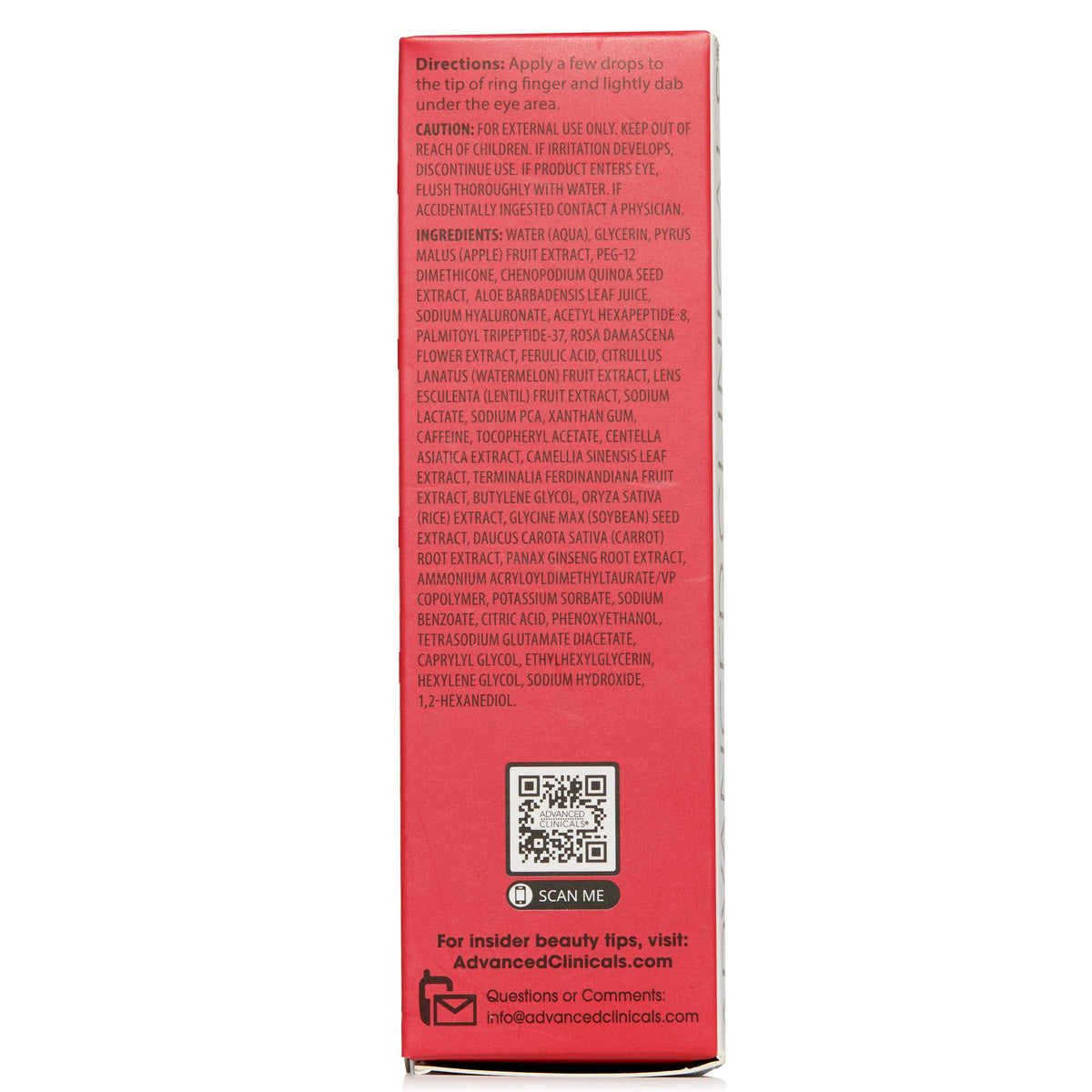 Advanced Clinicals Dark Circle Caffeine Serum - 3-in-1 Brightening & Depuffing (52ml)