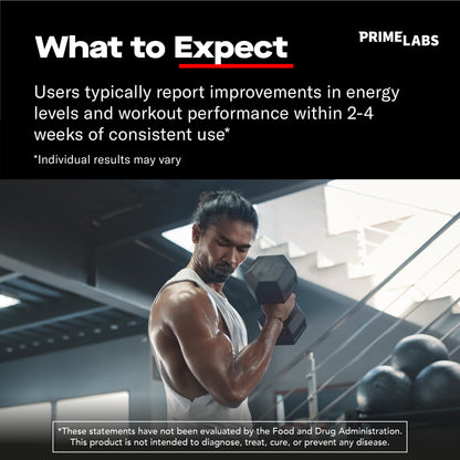 Testosterone Booster for Men - Energy, Strength, Stamina & Endurance Support Supplement - Prime Labs (2 Pack, 120 Caplets)