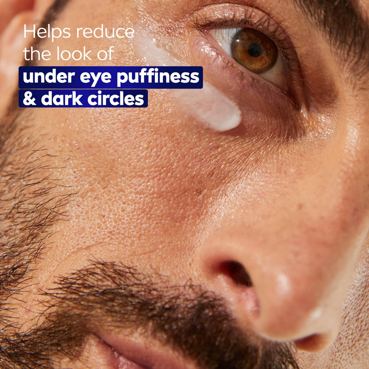 NIVEA MEN Age Defense Eye Cream (Pack of 2, 0.5 Fl Oz each) - 24H Hydrating Under Eye Treatment with Hyaluronic Acid
