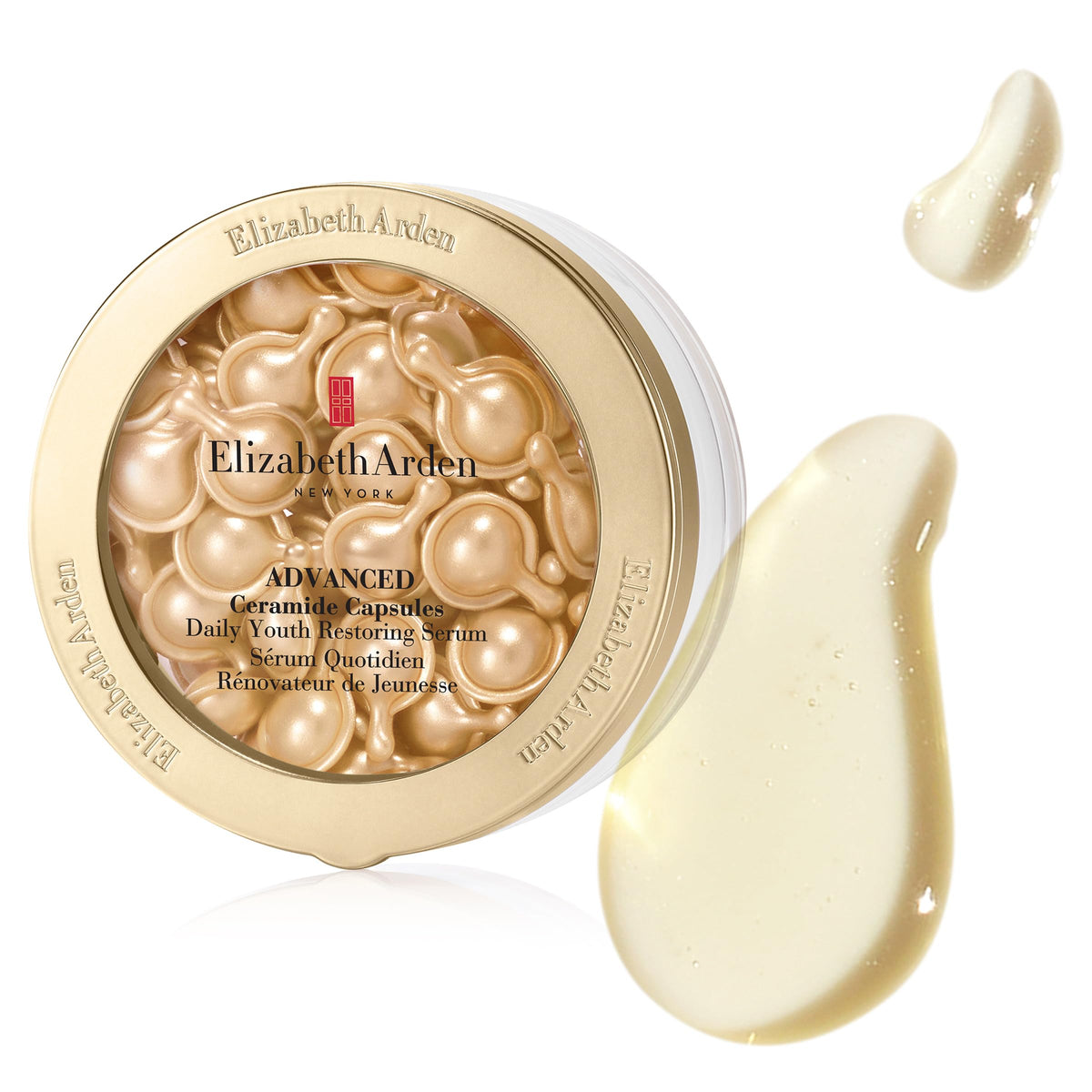 Elizabeth Arden Advanced Ceramide Face Serum Capsules, Anti-Aging Skincare, Fragrance-Free Hydrating Formula for Radiant, Firm Skin, Nourishing and Strengthening, 60 Count