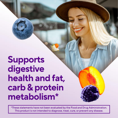 Vitafusion Fiber Well Fit Gummies - 4g - 90 Count - Sugar Free Adult Gummy - Vitamins For Women & Men - Berry & Peach Flavors - Gluten Free Supplement