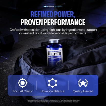 IronPeak AndroBoost Testosterone Booster for Men - Tongkat Ali, Ashwagandha & Tribulus - Energy, Libido, Muscle Growth & Vitality Support (120 Capsules)