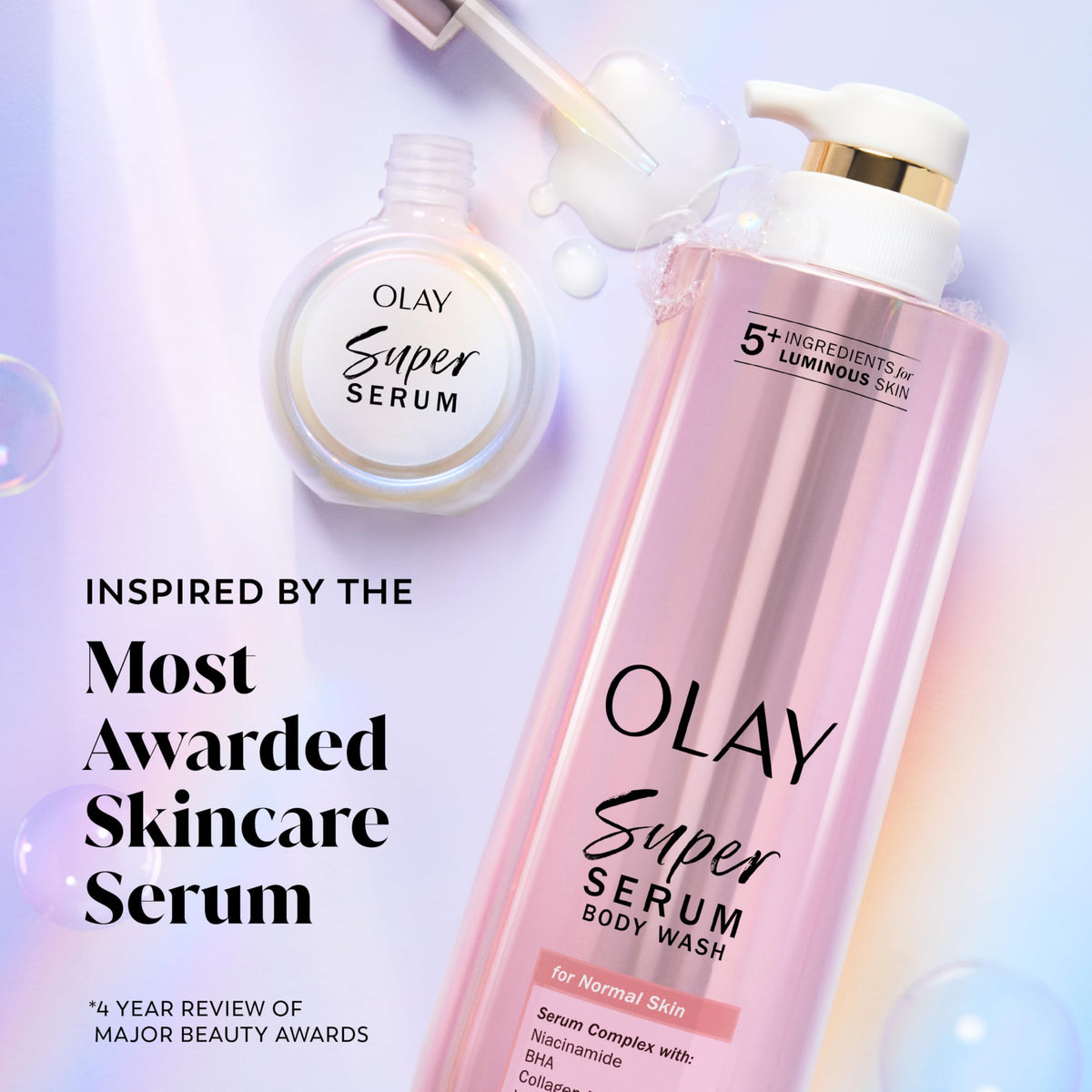 Olay Super Serum Body Wash 18.5 fl oz - Hydrating Cleanser for Normal Skin