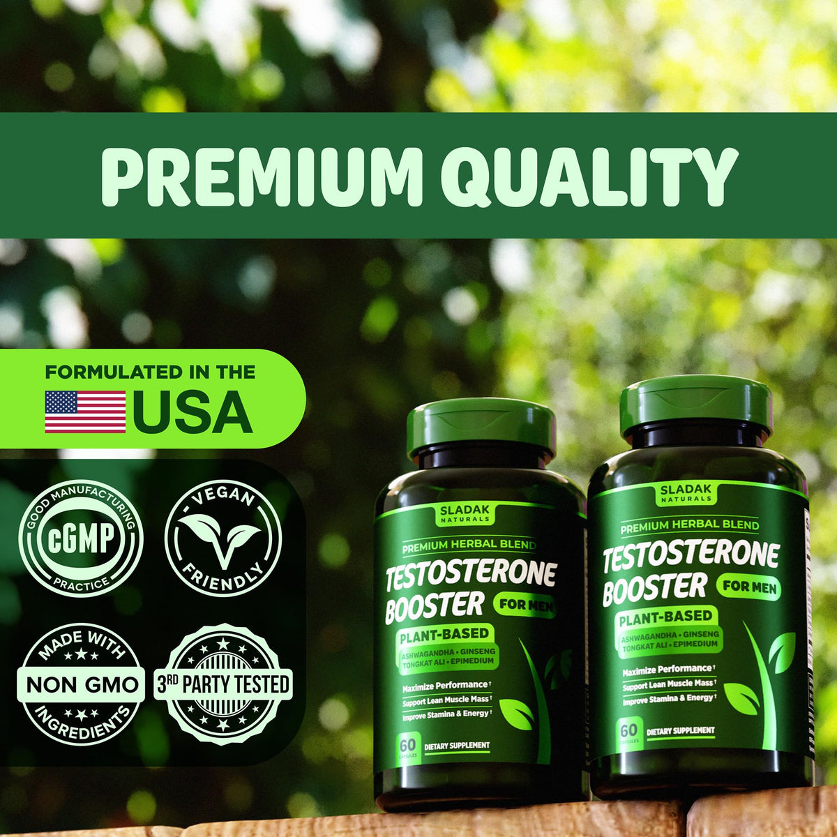 Testosterone Booster for Men - Ashwagandha, Tongkat Ali & Tribulus Formula for Muscle Growth, Strength, Energy & Performance Support