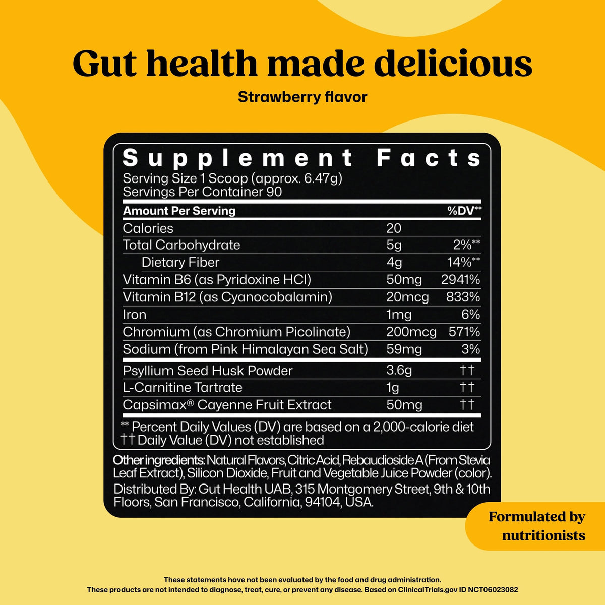 ColonBroom Premium Weight Management Supplement (Strawberry, 90 Servings) - Colon Broom Psyllium Husk Fiber Powder Drink - Gluten Free, Non-GMO Colon Cleanse for Bloating Relief & Gut Health
