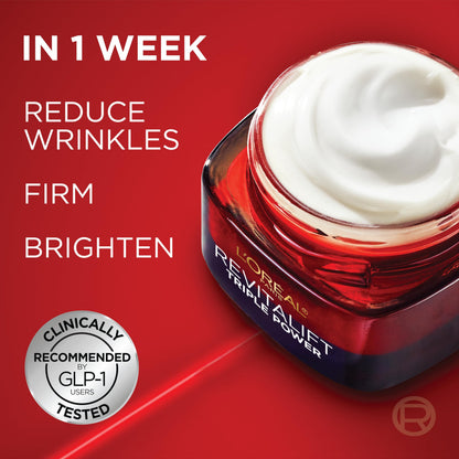L'Oreal Paris Revitalift Triple Power Anti-Aging Face Moisturizer, Fragrance Free, Pro Retinol, Hyaluronic Acid & Vitamin C to Reduce Wrinkles, Firm & Brighten Skin, 2.55 Oz