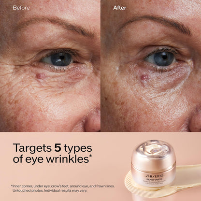 Shiseido Benefiance Wrinkle Smoothing Eye Cream (15 mL) - Advanced Anti-Aging for Deep Wrinkles, Dark Circles & 48-Hour Hydration