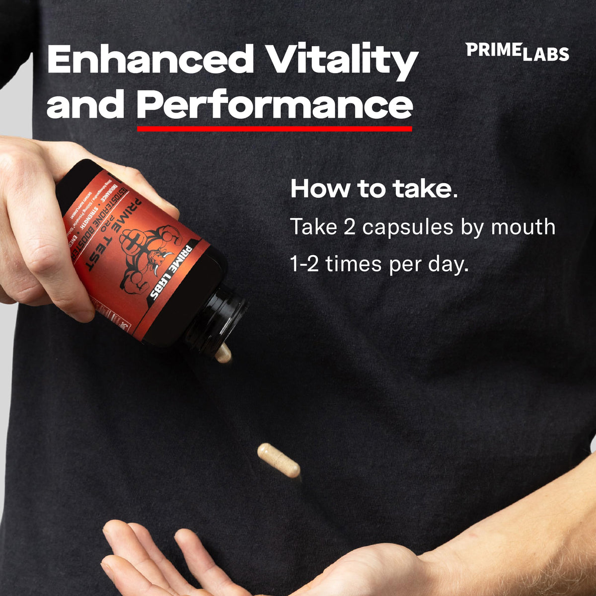 Testosterone Booster for Men - Energy, Vitality & Strength Support with Ashwagandha, Shilajit & DIM