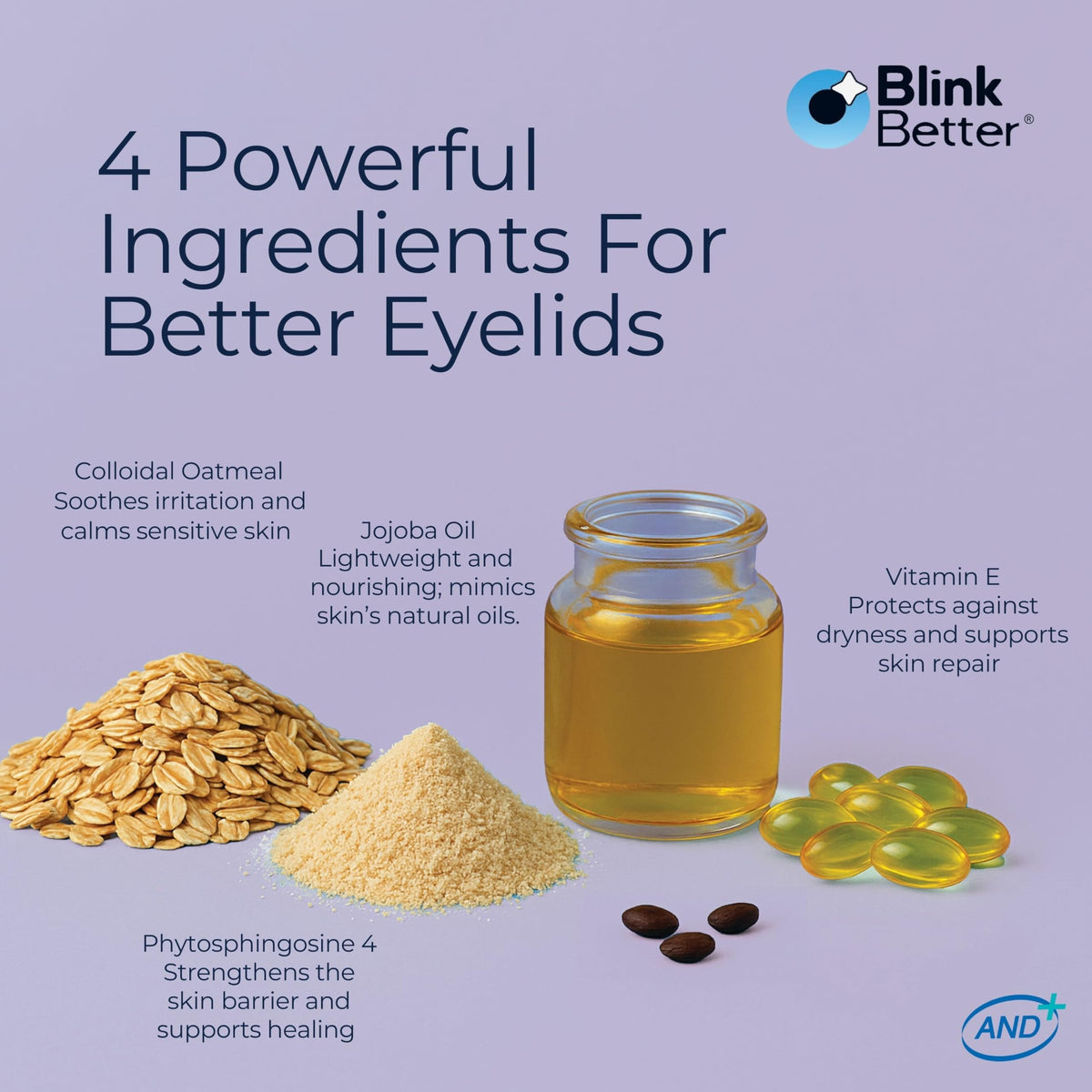 BlinkBetter BetterLids Eyelid Ointment (0.34 oz) - Deep-Moisturizing Oat Complex with Shea Butter & Panthenol for Dry, Itchy & Sensitive Skin