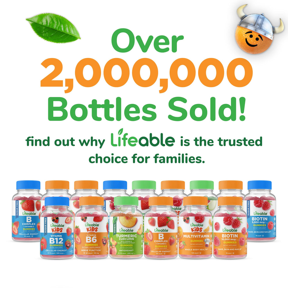Lifeable Sugar Free Prebiotic Kids Fiber Gummies - 4g Fiber for Kids - Great Tasting Vegetarian Fiber Supplements for Kids - for Digestive Health - Fiber Gummies for Kids - 90 Probiotics Gummies