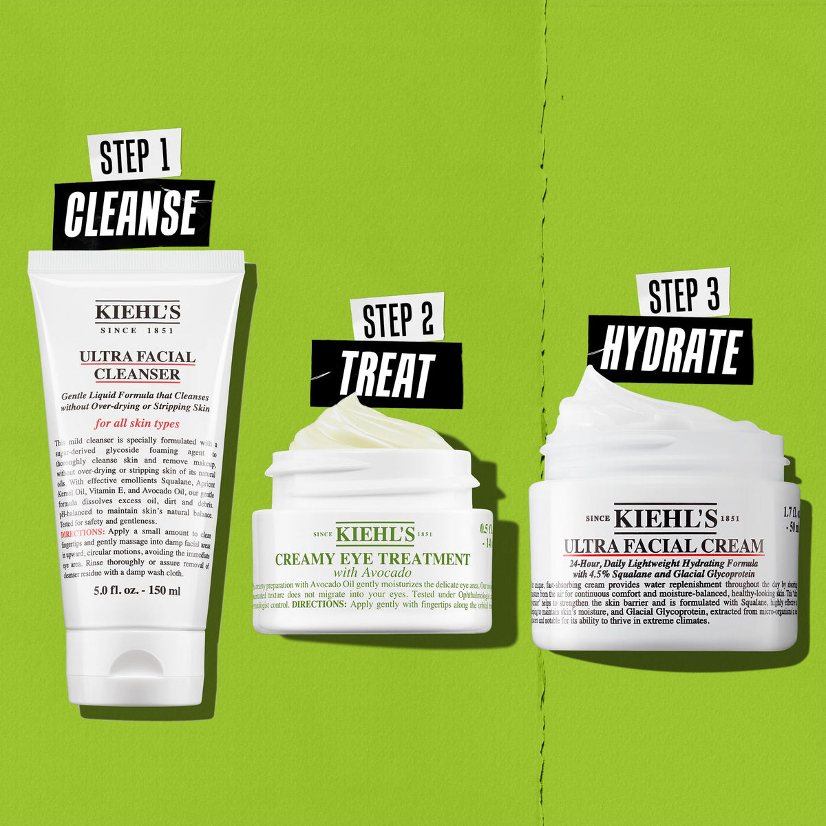 Kiehl's Avocado Eye Treatment (0.5 fl oz) - Nourishing & Hydrating Eye Cream with Avocado Oil and Caffeine - 99% Naturally Derived