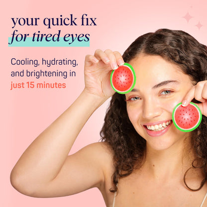 SpaLife Watermelon Cooling Eye Pads - 48 Hydrating Under Eye Patches for Puffiness, Dark Circles & Tired Eyes