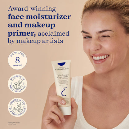 Embryolisse Lait-Crème Concentré Face Moisturizer and Makeup Primer, French Face Cream With Shea Butter & Aloe Vera, 1.01 Fl Oz