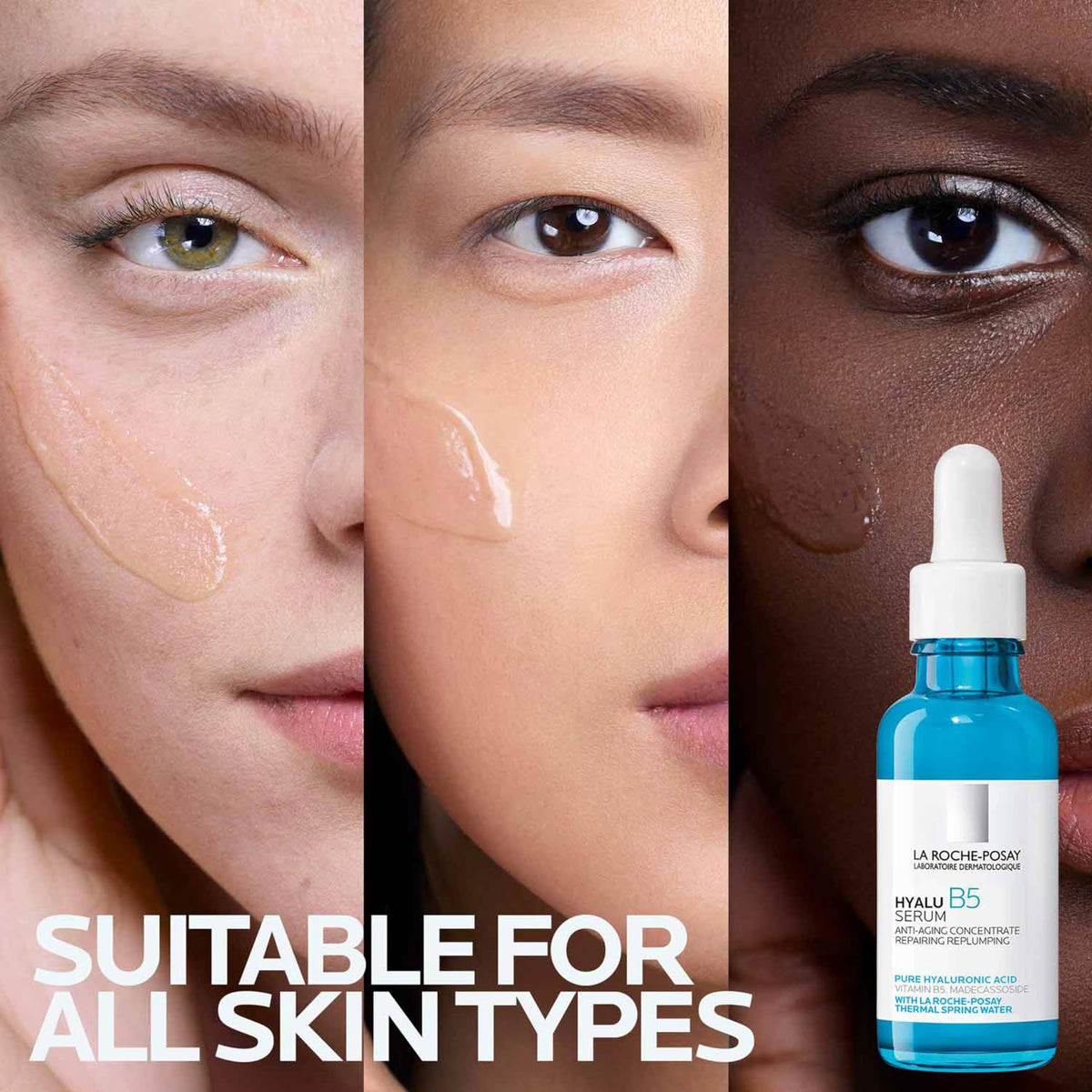 La Roche-Posay Hyalu B5 Suractivated Hyaluronic Acid Serum for Face, Vitamin B5 + Hyaluronic Acid + Glycerin, Hydrating Serum Visibly Plumps Skin, Sensitive Skin Safe, Anti Aging, Oil-Free (Pack of 2)