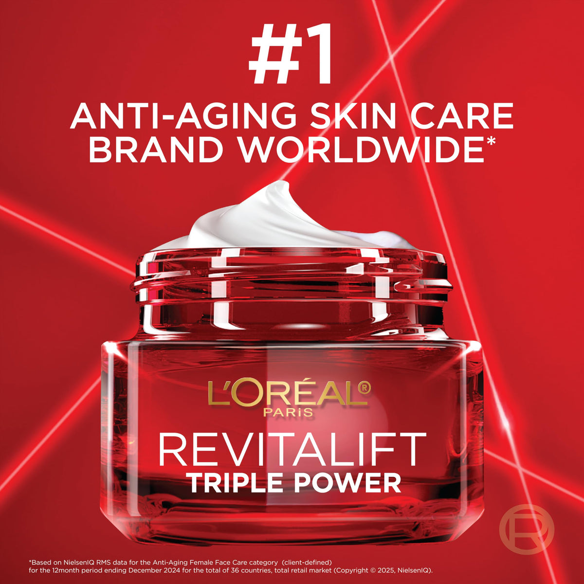 L'Oreal Paris Revitalift Triple Power Anti-Aging Face Moisturizer, Pro Retinol, Hyaluronic Acid & Vitamin C to Reduce Wrinkles, Firm & Brighten Skin, 2.55 Oz