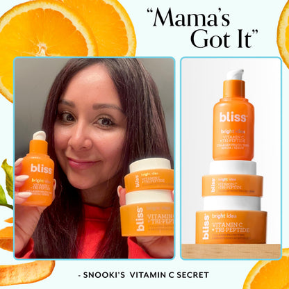 Bliss Bright Idea Vitamin C Eye Cream - Brightening Anti-Aging Eye Cream with Tri-Peptide & Licorice Root 0.5 oz