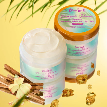 Tree Hut Tropic Glow Whipped Shea Body Butter 8.4 fl oz, Hydrating Moisturizer