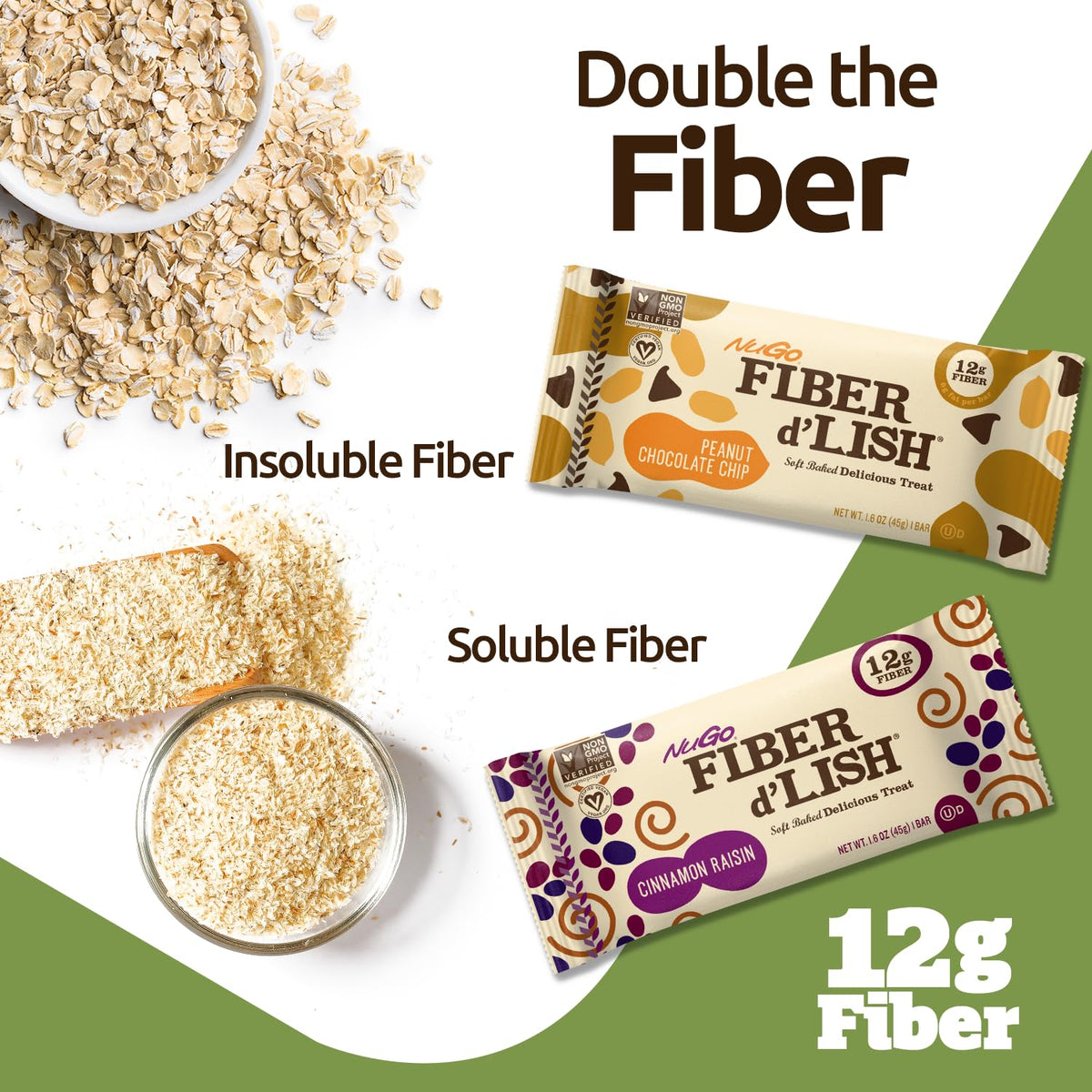 NuGo Fiber d'Lish Blondie, 12g High Fiber, 160 Calories, 16 Count