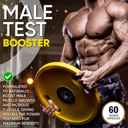 Testosterone Booster for Men - Energy, Strength, Stamina & Performance Support Male Enhancement Supplement